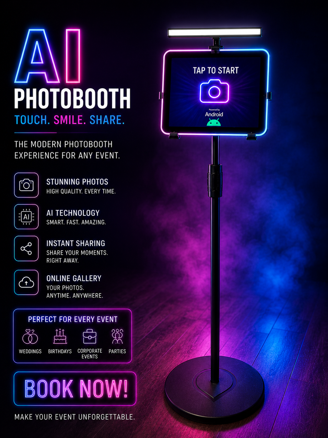 AI Photobooth — Touch. Smile. Share.